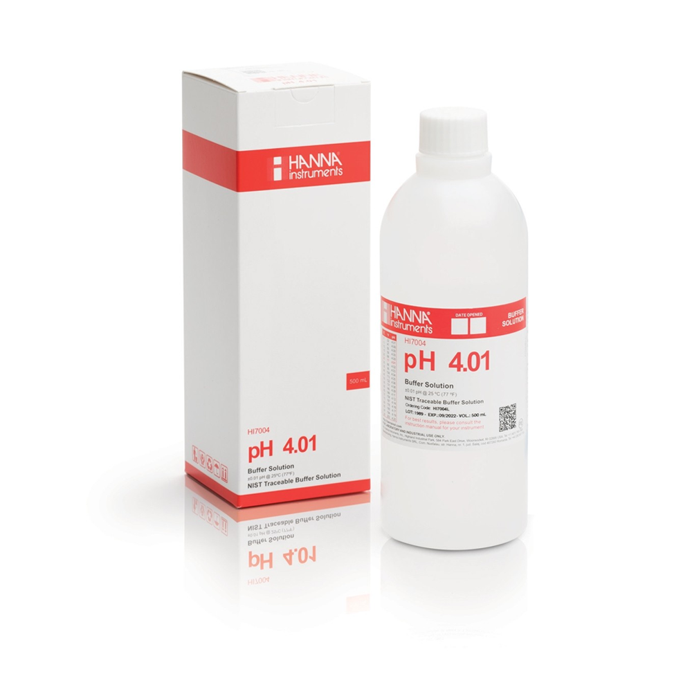 Ưu điểm nổi bật của dung dịch hiệu chuẩn pH 4.01 – 500mL – HANNA HI7004L